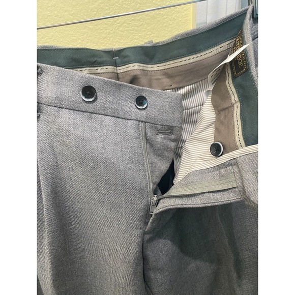 Gold Sel NWT Gutteridge Dal Italy Mens 3 Bttn 54 Cashmere Blend Gray Slacks 38 - Picture 13 of 16